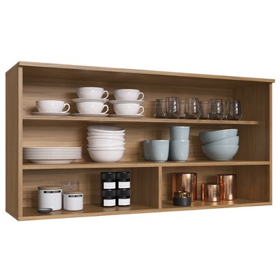 Armário Aéreo 1 Porta 2 Nichos Co8105 Naturalle - Decibal Móveis