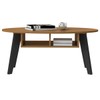 Mesa de Centro Diva 2 Nichos Pinho/Preto - Artely