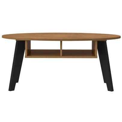 Mesa de Centro Diva 2 Nichos Pinho/Preto - Artely