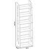 Estante para Livros Floripa 5 Prateleiras Branco - Artely