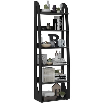 Estante para Livros Floripa 5 Prateleiras Preto - Artely