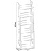 Estante para Livros Floripa 5 Prateleiras Preto - Artely