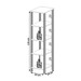 Estante para Livros 4 Prateleiras 100% Mdf Freijó/Preto Fosco F28 - Pradel