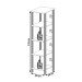 Estante para Livros 4 Prateleiras 100% Mdf Freijó/Preto Fosco F28 - Pradel