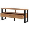 Rack para TV Até 55 Polegadas 1 Gaveta 100% Mdf Freijó/Preto Fosco F41 - Pradel