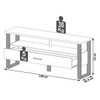 Rack para TV Até 55 Polegadas 1 Gaveta 100% Mdf Freijó/Preto Fosco F41 - Pradel