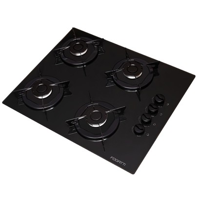 Cooktop 4 Bocas com Vidro Preto - Fogatti