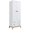 Guarda-Roupa Infantil Favo de Mel 2 Portas 2 Gavetas Branco - Completa Móveis