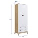 Guarda-Roupa Infantil Favo de Mel 2 Portas 2 Gavetas Itapuã/Branco - Completa Móveis