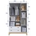 Guarda-Roupa Infantil Favo de Mel 3 Portas 2 Gavetas Branco - Completa Móveis