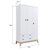 Guarda-Roupa Infantil Favo de Mel 3 Portas 2 Gavetas Branco - Completa Móveis