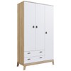 Guarda-Roupa Infantil Favo de Mel 3 Portas 2 Gavetas Itapuã/Branco - Completa Móveis