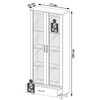 Cristaleira 2 Portas 1 Gaveta 100% Mdf Freijó C58 - Pradel