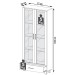 Cristaleira 2 Portas 1 Gaveta 100% Mdf Freijó C58 - Pradel