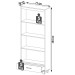 Estante para Livros 1 Gaveta 3 Prateleiras 100% Mdf Freijó C57 - Pradel