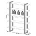 Estante para Livros Industrial 5 Prateleiras 100% Mdf Freijó/Preto Fosco F10 - Pradel