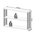 Prateleira Decorativa Industrial 1 Prateleira 100% Mdf Freijó/Preto Fosco F26 - Pradel
