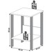 Mesa de Canto Industrial 1 Prateleira 100% Mdf Freijó/Preto Fosco F14 - Pradel