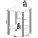 Mesa de Canto Industrial 1 Prateleira 100% Mdf Freijó/Preto Fosco F14 - Pradel