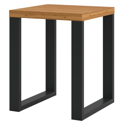 Mesa de Canto Industrial 100% Mdf Freijó/Preto Fosco F33 - Pradel