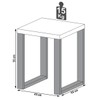 Mesa de Canto Industrial 100% Mdf Freijó/Preto Fosco F33 - Pradel
