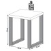 Mesa de Canto Industrial 100% Mdf Freijó/Preto Fosco F33 - Pradel