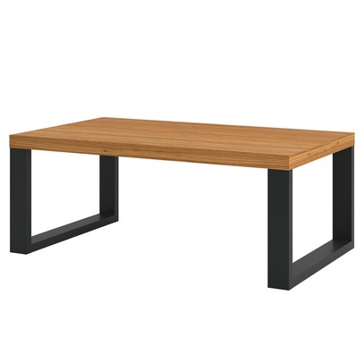Mesa de Centro Industrial 100% Mdf Freijó/Preto Fosco F12 - Pradel