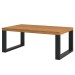 Mesa de Centro Industrial 100% Mdf Freijó/Preto Fosco F12 - Pradel