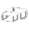 Mesa de Centro Industrial Kit 2 Peças 100% Mdf Freijó/Preto Fosco F40 - Pradel
