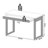 Mesa Escrivaninha Industrial 1 Gaveta 100% Mdf Freijó/Preto Fosco F24 - Pradel