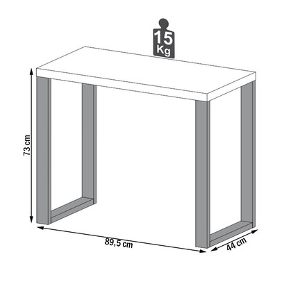 Mesa Escrivaninha Industrial 100% Mdf Freijó/Preto Fosco F11 - Pradel