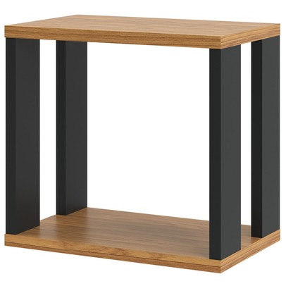 Nicho Industrial 100% Mdf Freijó/Preto Fosco F27 - Pradel