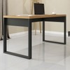 Mesa Escrivaninha Industrial 100% Mdf Freijó/Preto Fosco F20 - Pradel