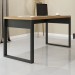 Mesa Escrivaninha Industrial 100% Mdf Freijó/Preto Fosco F20 - Pradel