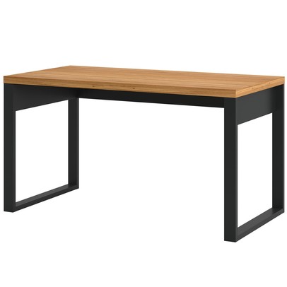Mesa Escrivaninha Industrial 100% Mdf Freijó/Preto Fosco F20 - Pradel