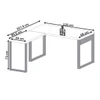 Mesa Escrivaninha Industrial 100% Mdf Freijó/Preto Fosco F22 - Pradel