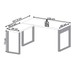 Mesa Escrivaninha Industrial 100% Mdf Freijó/Preto Fosco F22 - Pradel