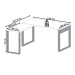 Mesa Escrivaninha Industrial 100% Mdf Freijó/Preto Fosco F22 - Pradel