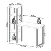 Mesa Escrivaninha Industrial 4 Prateleiras 100% Mdf Freijó/Preto Fosco F29 - Pradel