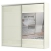 Guarda-Roupa Casal 2 Portas 4 Gavetas com Espelho 100% Mdf Off White Tw603e – Dalla Costa