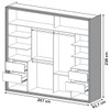 Guarda-Roupa Casal 2 Portas 4 Gavetas com Espelho 100% Mdf Freijo/Off White Tw603e – Dalla Costa