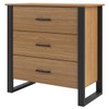 Cômoda 3 Gavetas 100% Mdf Freijo/Preto Fosco F38 – Dalla Costa