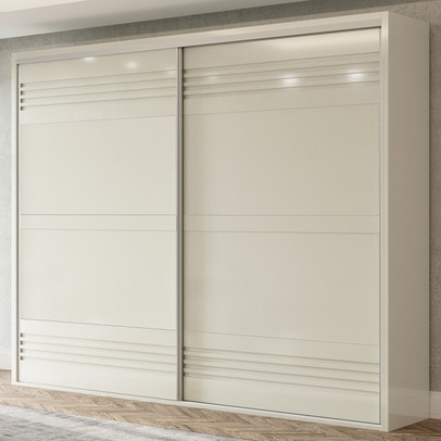 Guarda-Roupa Casal 2 Portas 4 Gavetas 100% Mdf Off White Tw603 – Dalla Costa