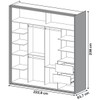 Guarda-Roupa Casal 2 Portas 2 Gavetas com Espelho 100% Mdf Freijo/Off White Tw602e - Dalla Costa