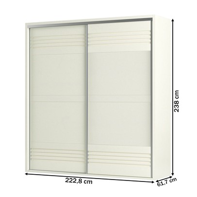 Guarda-Roupa Casal 2 Portas 2 Gavetas 100% Mdf Off White Tw602 – Dalla Costa