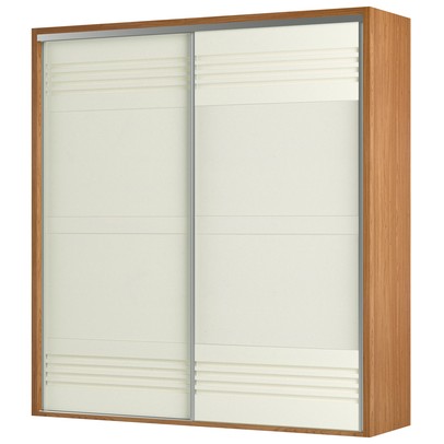 Guarda-Roupa Casal 2 Portas 2 Gavetas 100% Mdf Freijo/Off White Tw602 – Dalla Costa