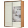 Guarda-Roupa Solteiro 2 Portas 2 Gavetas com Espelho 100% Mdf Freijo/Off White Tw601e – Dalla Costa
