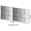 Espelho Quadriculado 175cm 100% Mdf Preto Tb89 Pp - Dalla Costa
