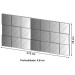 Espelho Quadriculado 175cm 100% Mdf Preto Tb89 Pp - Dalla Costa