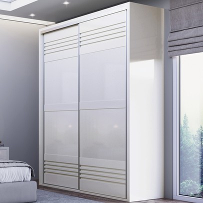 Guarda-Roupa Solteiro 2 Portas 2 Gavetas 100% Mdf Off White Tw601 – Dalla Costa